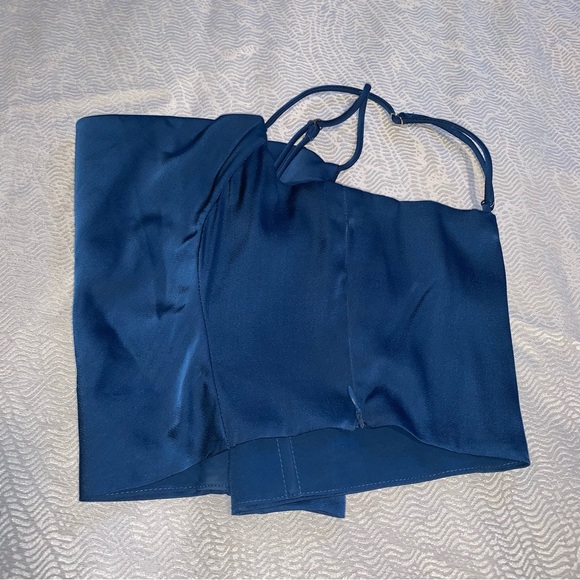 Satin cowl neck corset top size S - Picture 3 of 4